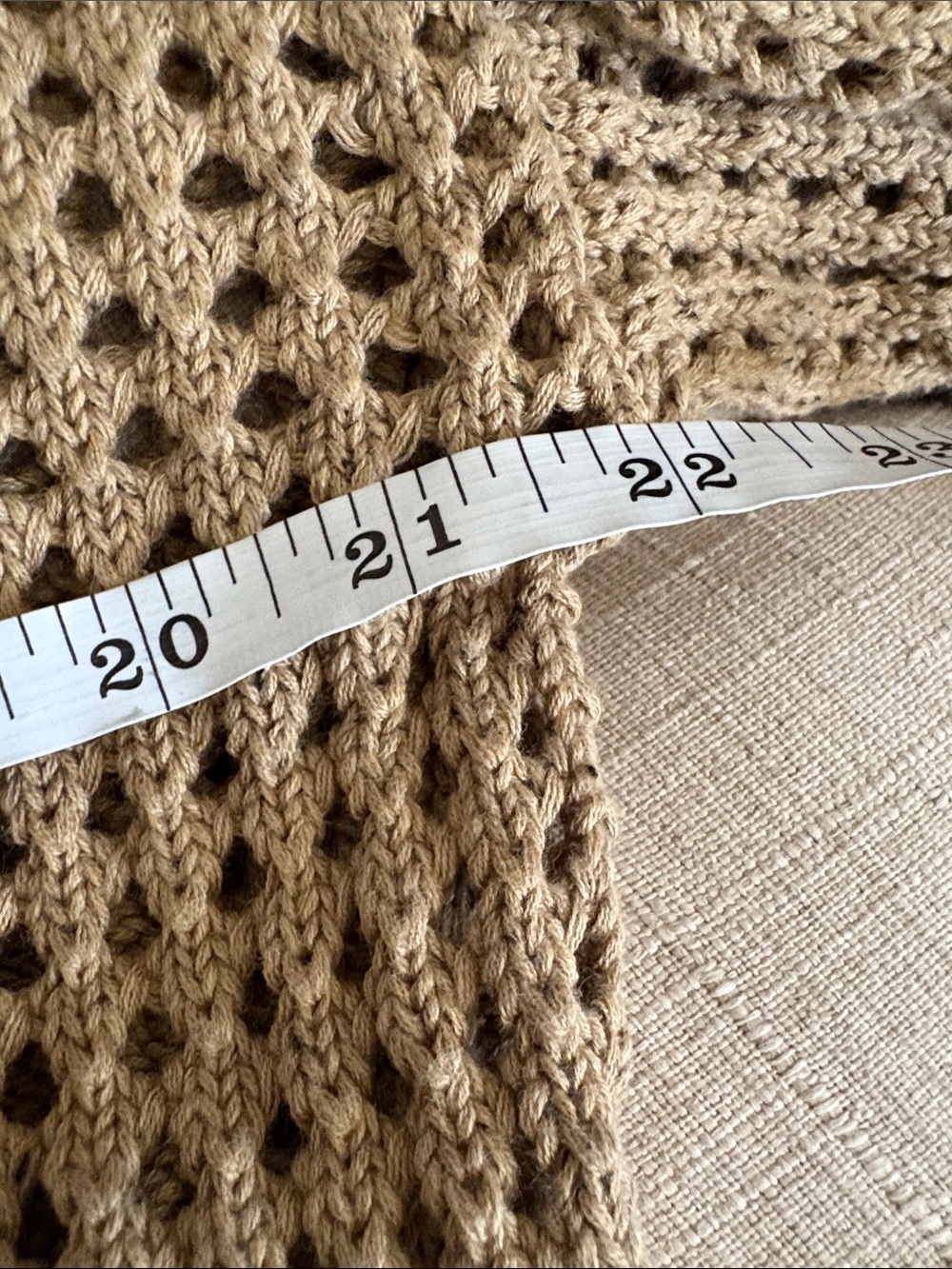 O'Neill Women's Open-Knit V-Neck Sweater - Taupe Brown - Picture 3 of 6